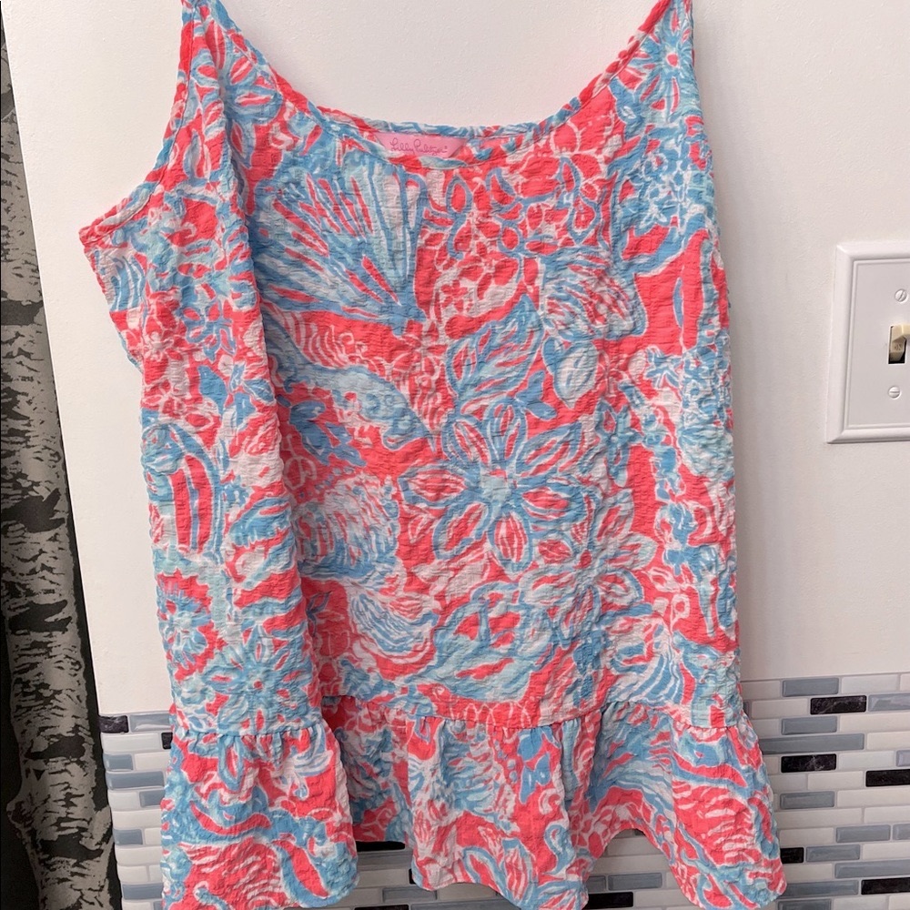 Lilly Pulitzer Pink Coral Sun Ray Tank